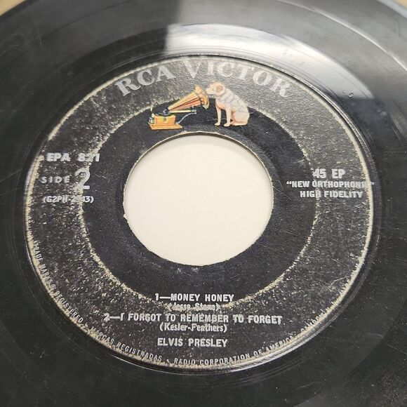 Elvis Presley Heartbreak Hotel I Was The One Honey Honey 45 RPM Vinyl Record - Picture 4 of 4